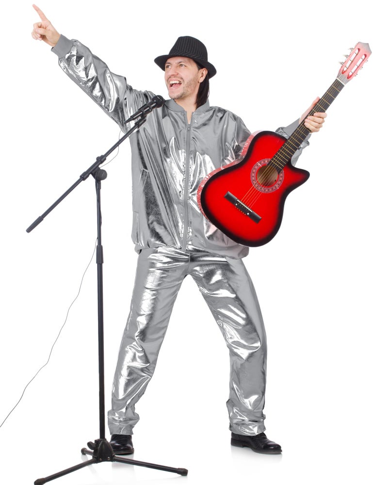 Halfchet Men's Metallic Jacket and Pants Set Jacket Men Straight Leg Trousers Costume for Men Disco Cosplay Party (Silver,XX-Large) - Image 5