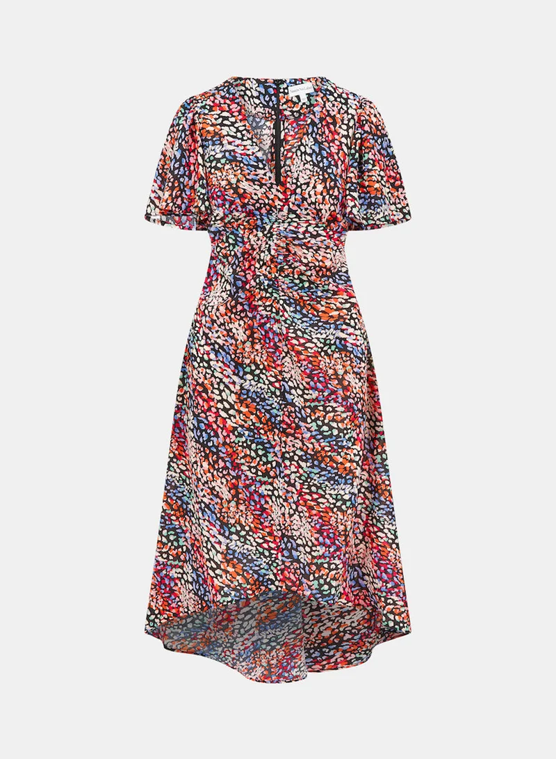 Needs No Label  Multicoloured Animal Ruche Midi Dress for Women | Best Price UAE