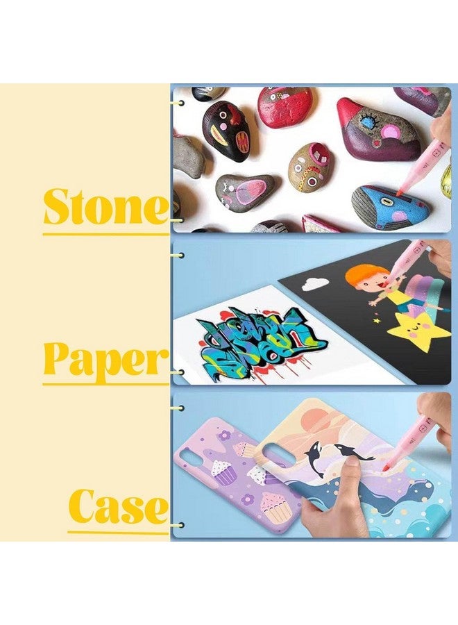 SUPER TOY 12 Colors Acrylic Paint Art Marker Pen Set, Premium Acrylic Paint Pens for Wood, Canvas, Stone, Rock Painting, Glass, Ceramic Surfaces, DIY Crafts Making Art Supplies - Image 4