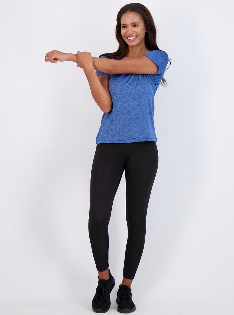 REALESSENTIALS Real Essentials 5 Pack: Women's Dry Fit Short Sleeve V Neck Workout Top - Fitness Pilates Gym Athletic Yoga T-Shirt (Plus Available), Set 1, S - Image 4