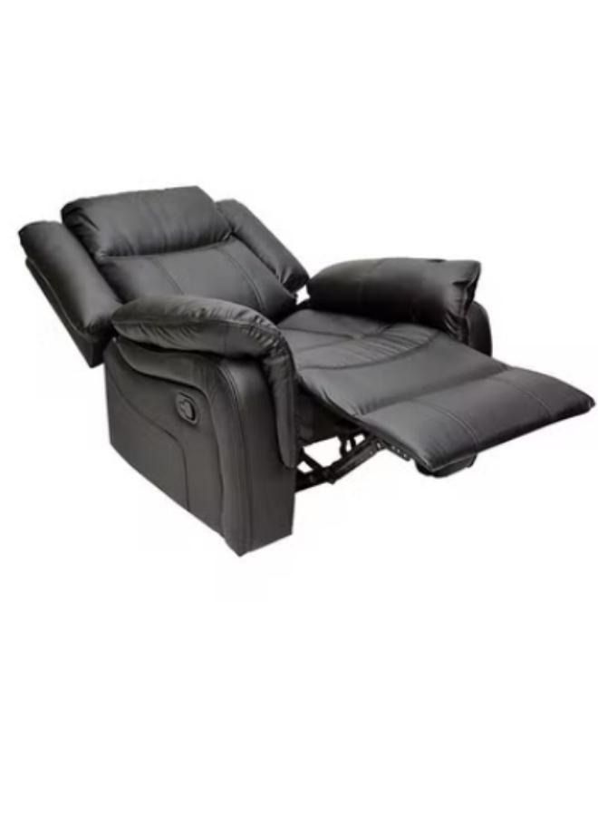 SULSHA Modern Soft Leather 5-Seater Sofa Set for Sweet Home, Meeting Room, Office , Living Room - Black 3+2+1  - Image 2