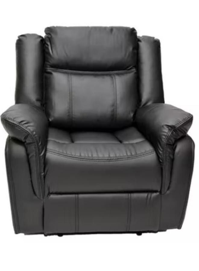 SULSHA Modern Soft Leather 5-Seater Sofa Set for Sweet Home, Meeting Room, Office , Living Room - Black 3+2+1  - Image 3