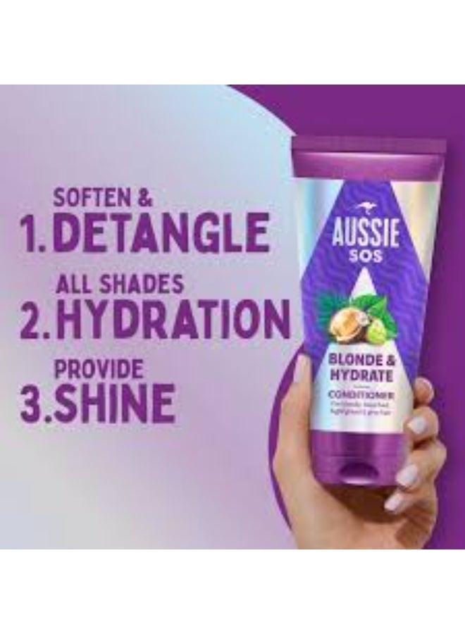 Aussie SOS Blonde & Hydrate Conditioner 200ml - Image 3