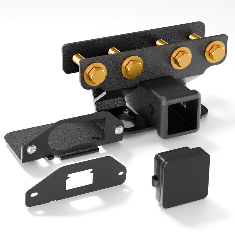YZONA for Jeep Gladiator JT Tow Hitch 2 Inch Receiver 13434 Class 3 III Trailer Hitch Compatible with 20202026 Jeep Gladiator JT Hitch Receiver with Cover Black Power Coat Towing Combo - Image 3