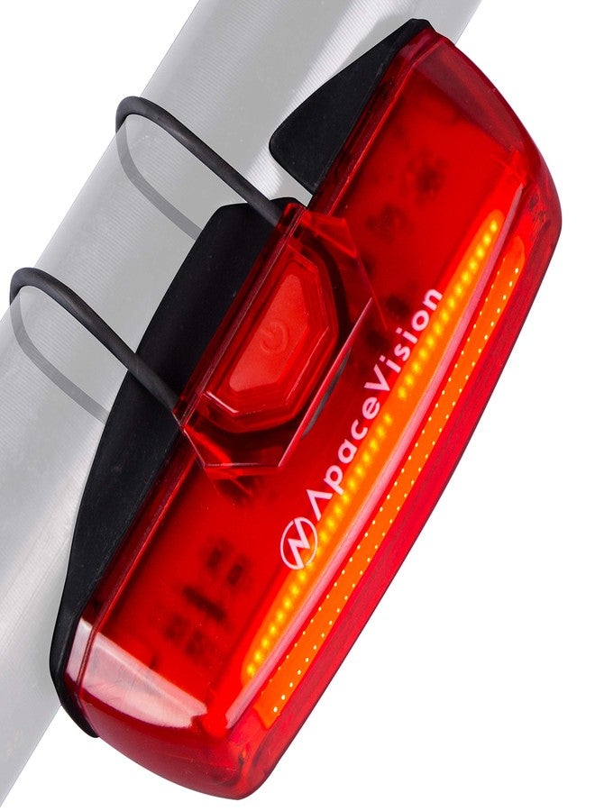 Apace Vision ضوء خلفي للدراجة قابل لإعادة الشحن عبر USB من Apace - ضوء خلفي للدراجة LED ساطع للغاية 100 لومن، ينقر بسهولة كضوء خلفي أحمر للدراجات الجبلية من أجل سلامة ركوب مثلى - Image 1