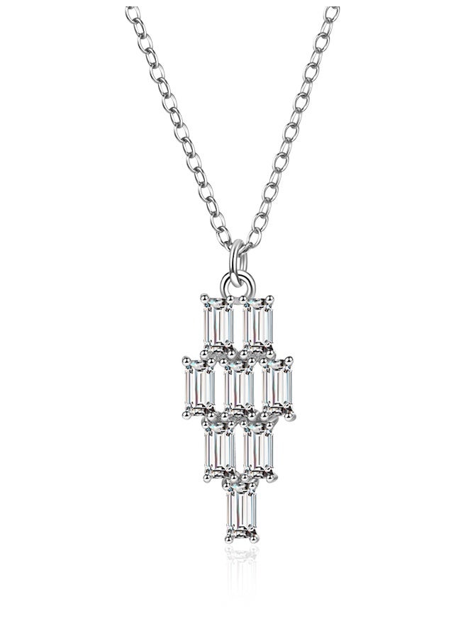Moonmory Authentic 925 Sterling Silver Mosque Pillar Pendant Necklace Inspired by White Stepping Stone, Best Gift for Ramadan, Valentine's Day, Mother's Day, 50cm Adjustable Length - Image 1