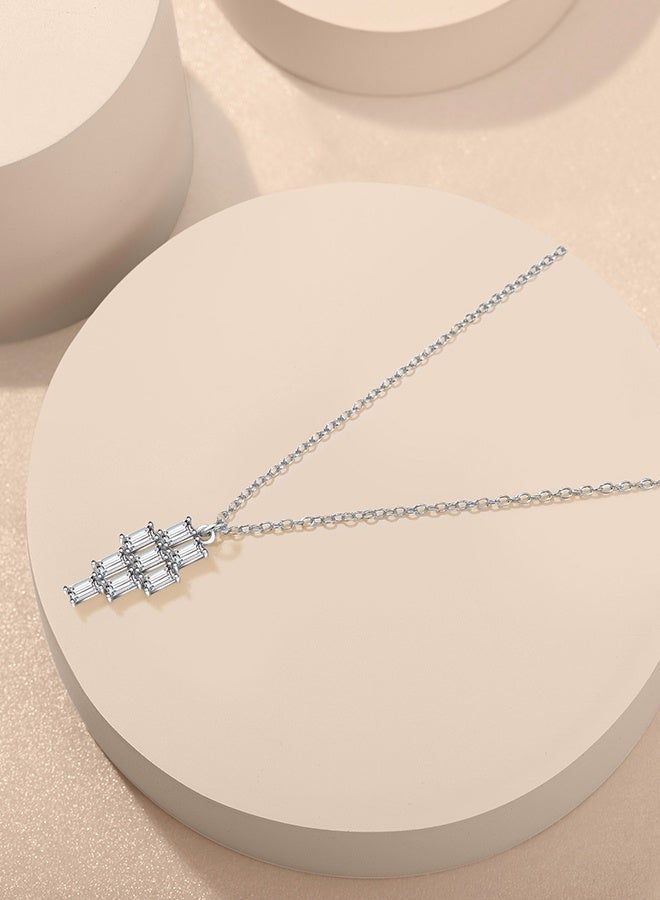 Moonmory Authentic 925 Sterling Silver Mosque Pillar Pendant Necklace Inspired by White Stepping Stone, Best Gift for Ramadan, Valentine's Day, Mother's Day, 50cm Adjustable Length - Image 3