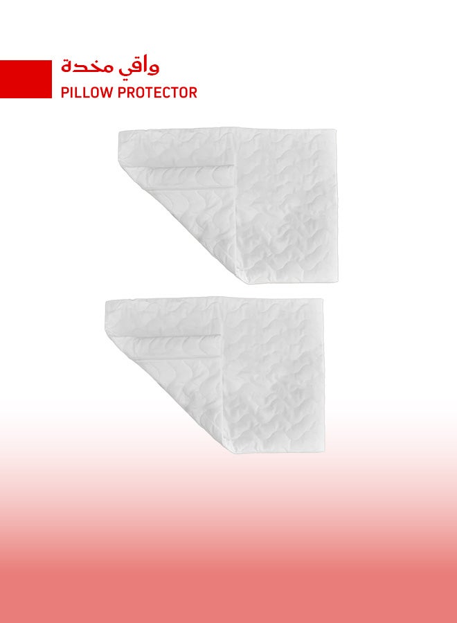 BACK COMFORT Complete Bedroom Package | Ultra Sleep Mattress (1) + 14 cm Mattress Topper (1) + Hotel Pillows 75×50 (2) + Pillow Protectors 75×50 (2) + Mattress Protector (1) + Velvet Recliner Chair Rocking & RotatingDark Grey (1) - Image 5