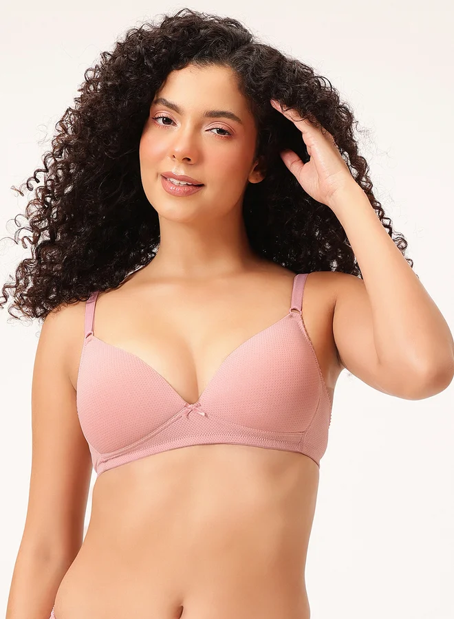 Clovia Padded Non-Wired Demi Cup Plunge Bra