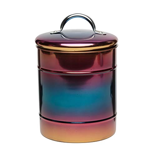 Amici Home Rainbow Metal Storage Canister | Dry Food Storage Container | Airtight Lid | 38 Ounce Capacity | Modern Home Décor | Decorative Metal Canister for Kitchen Countertop - Image 1