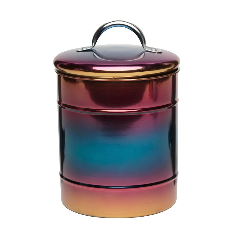 Amici Home Rainbow Metal Storage Canister | Dry Food Storage Container | Airtight Lid | 38 Ounce Capacity | Modern Home Décor | Decorative Metal Canister for Kitchen Countertop - Image 3