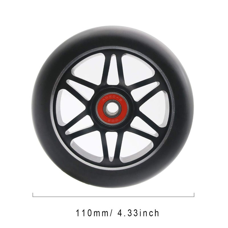 Z-FIRST 2Pcs 110mm Pro Scooter Wheels with ABEC 9 Bearings Fit for MGP/Razor/Lucky Envy/Vokul Pro Scooters Replacement Wheels - Image 2
