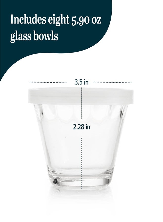 Libbey Baker’s Basics 8-Piece Cupcake Party Glass Baking Dish Set with Lids, Round Small Glass Bowls, Prep Bowls for Cupcakes, Mini Pot Pies, and More - Image 3