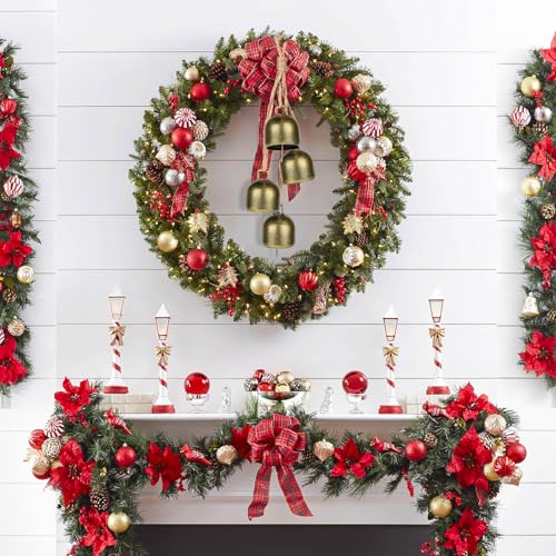 ALDMIO Vintage Brass Bells - Hanging Gold Christmas Bells for Mantle, Garland, Wreath - Image 4