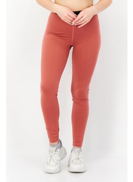Women Plain Pull On Leggings, Old Rose