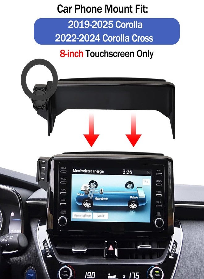Hesanzol Car Phone Holder for 2019-2025 Toyota Corolla/2022-2024 Corolla Cross 8-inch Touchscreen, Cell Phone Mount Compatible with MagSafe - Image 2