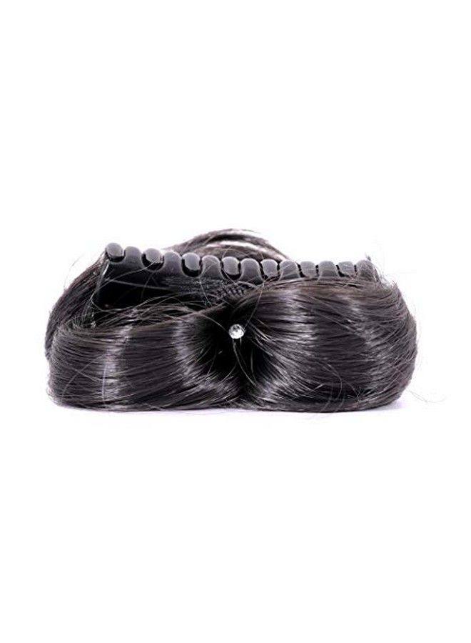 Honbon Artificial Juda With Clutcher Hair Accessories Black Medium - Image 4