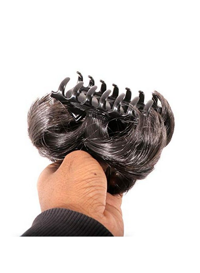 Honbon Artificial Juda With Clutcher Hair Accessories Black Medium - Image 2