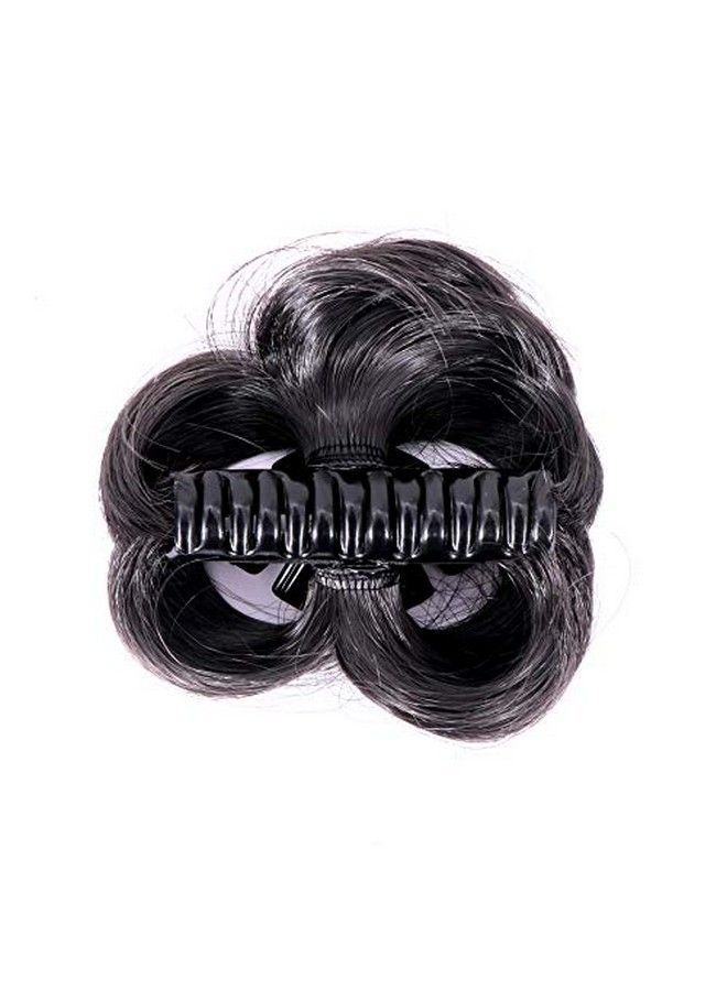 Honbon Artificial Juda With Clutcher Hair Accessories Black Medium - Image 3