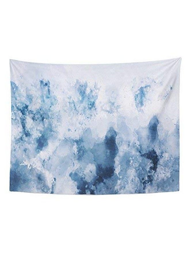 Emvency Tapestry Print 60X80 Inches Cold Abstract Watercolor In Blue Silver And Gray Tone Digital Painting Cool Wall Hangings Home Decor  - Image 1