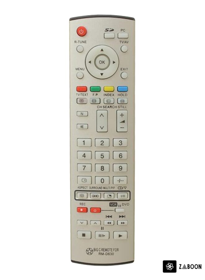 Zaboon Remote Control For Panasonic TV Screen Off White