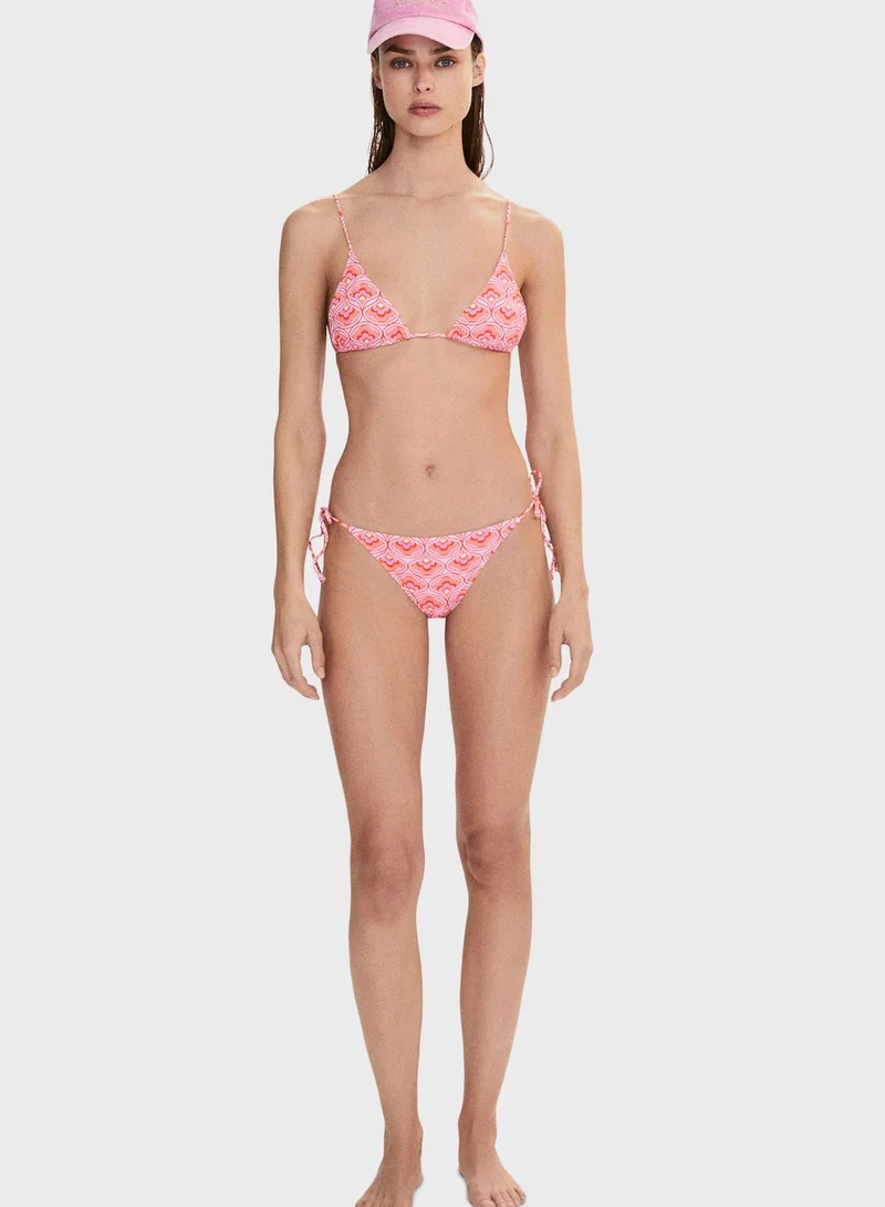 MANGO Printed Bikini Top
