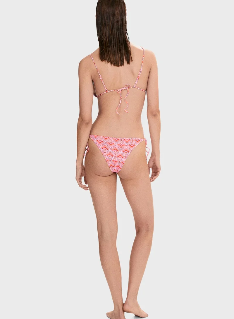 MANGO Printed Bikini Top