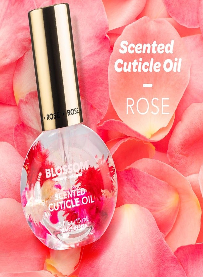 Blossom Cuticle Oil for Nails, Hydrating, Moisturizing, Scented Nail Oil Cuticle Care, Infused with Real Flowers, Made in USA, 0.75oz, 3 pack, Mini Gift Set, Lavender/Jasmine/Rose - Image 4
