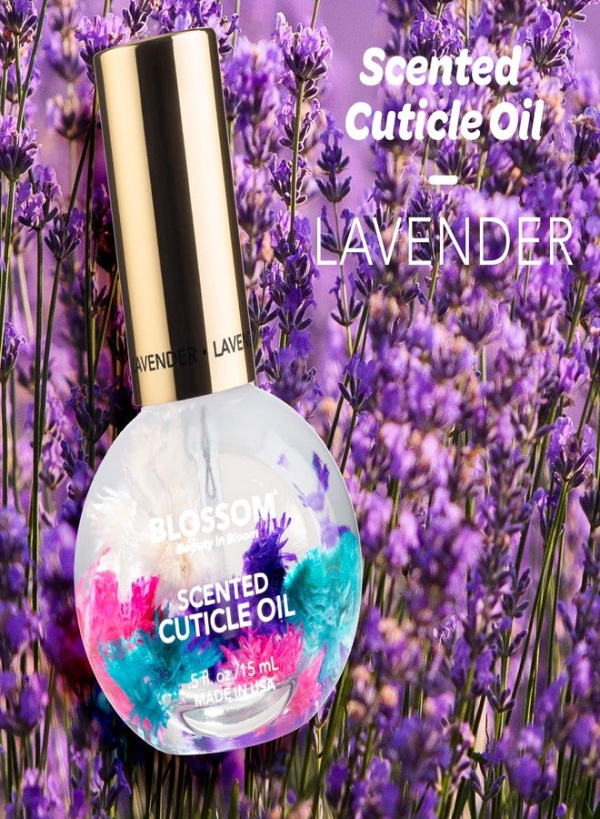 Blossom Cuticle Oil for Nails, Hydrating, Moisturizing, Scented Nail Oil Cuticle Care, Infused with Real Flowers, Made in USA, 0.75oz, 3 pack, Mini Gift Set, Lavender/Jasmine/Rose - Image 2