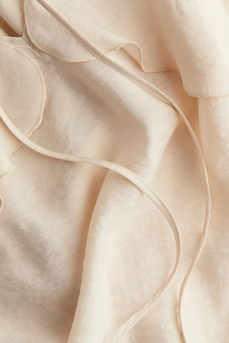 H&M Modal-Blend Flounce-Trimmed Dress