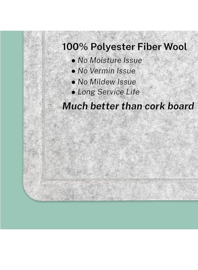 VUCATIN لوحة إعلانات من اللباد، لوحة إشعار مع دبابيس دفع للصق الملاحظات والصور والجداول الزمنية ولوحة عرض مؤطرة للصور الزخرفية للمدرسة والمنزل والمطبخ وجدران المكتب (بني، 60 * 120 سم) - Image 4