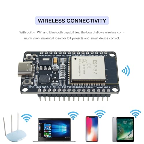 Hosyond 3Pack ESP32 ESP-32S Development Board USB-C WiFi Bluetooth Dual Core Microcontroller for Arduino IDE, Support AP/STA/AP+STA, CP2102 Chip ESP-WROOM-32 - Image 3