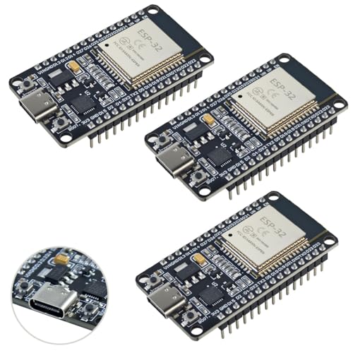Hosyond 3Pack ESP32 ESP-32S Development Board USB-C WiFi Bluetooth Dual Core Microcontroller for Arduino IDE, Support AP/STA/AP+STA, CP2102 Chip ESP-WROOM-32 - Image 1