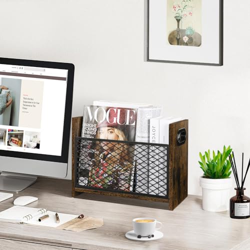 YINMIT Magazine Holder, Magazine Rack Floor, Magazine Storage Basket, File Holder Organizer, Folder Organizer for Magazines, Books, Newspapers, Tablets (Medium) - Image 2