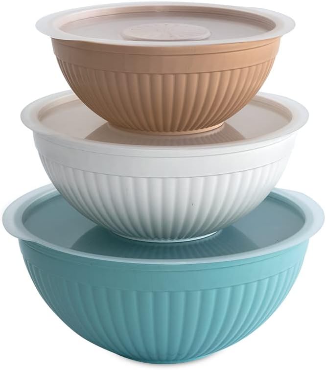 Nordic Ware Prep and Serve Mixing Bowls Set 6Piece EarthTones - Image 1