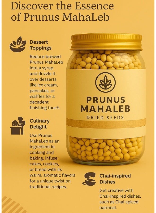 زهر بذور محلب البرقوق المجففة من الزهر - بذور عطرية طبيعية للخبز والحلويات والبستنة - Image 2