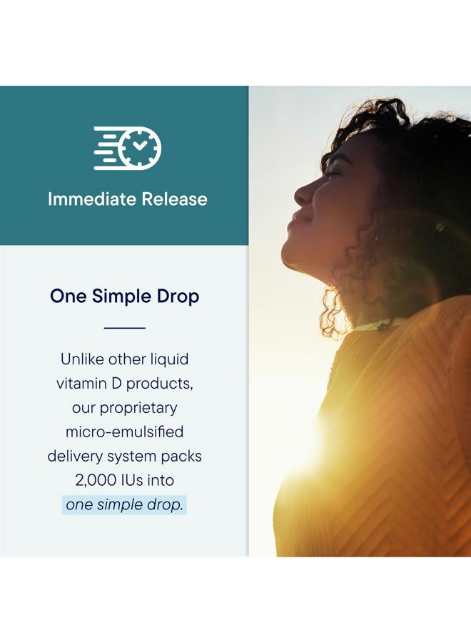 BIOTICS Bio-D-Mulsion Forte Liquid Vitamin D Drops 4000 IU – Vitamin D3 2000iu /Drop for Adults –Best Absorption, Strengthens Bones, Supports Cardiovascular & Immune System -1 fl oz - Image 5