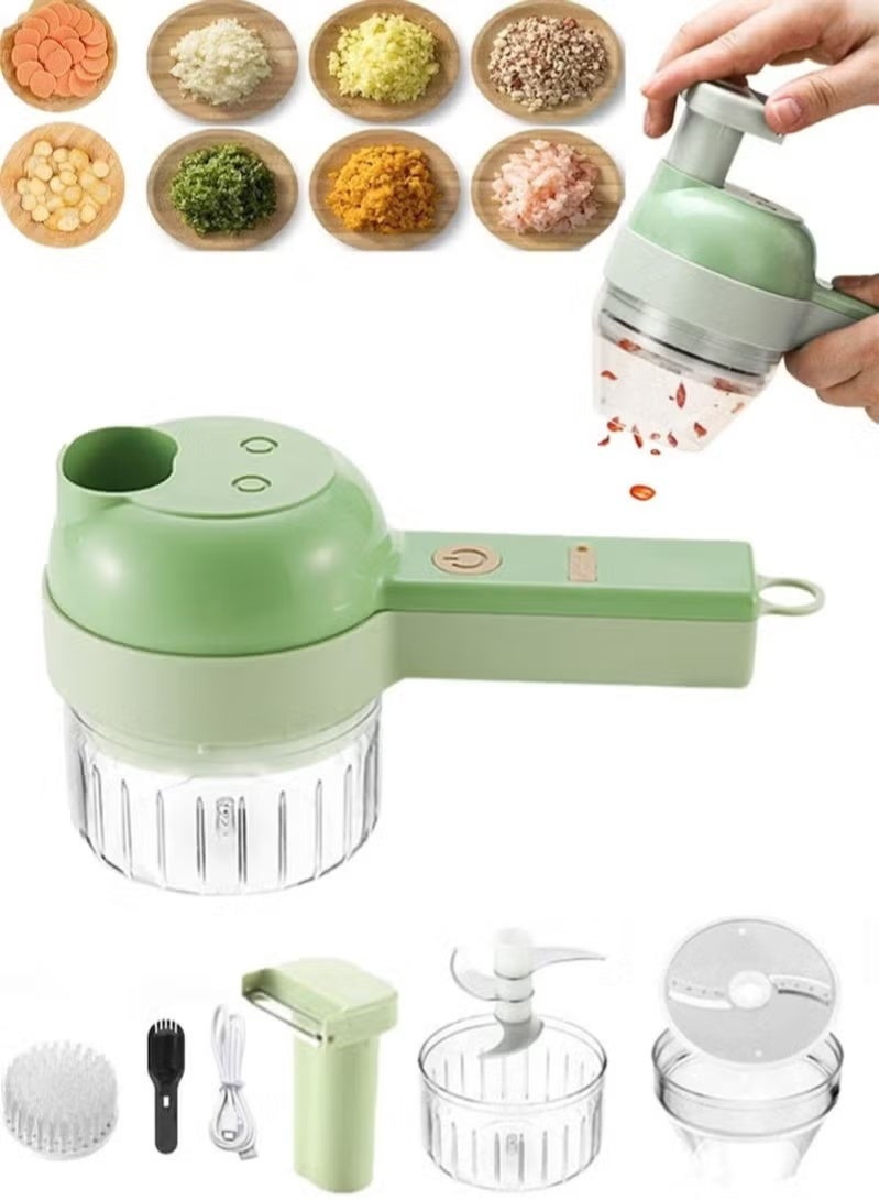 A ZONE Wireless Electric Vegetable Chopper, Ideal For Chopping Veg, Fruit Slicer, Meat Mincer, Spice And Nuts Grinder, Garlic Chopper, Onion Cutter, Mixer And Cleaner, Meet All Your Kitchen Needs - Image 1