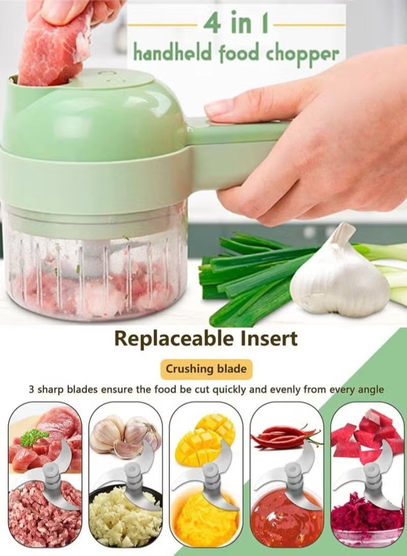 A ZONE Wireless Electric Vegetable Chopper, Ideal For Chopping Veg, Fruit Slicer, Meat Mincer, Spice And Nuts Grinder, Garlic Chopper, Onion Cutter, Mixer And Cleaner, Meet All Your Kitchen Needs - Image 4