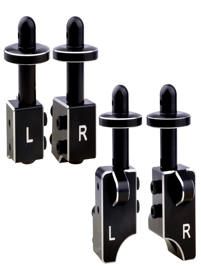 AllinRC Aluminum Body Post Mounts & Body Post Set w/Body Clips Washers for Arrma Notorious 6S BLX, Front & Rear (Black) - Image 2