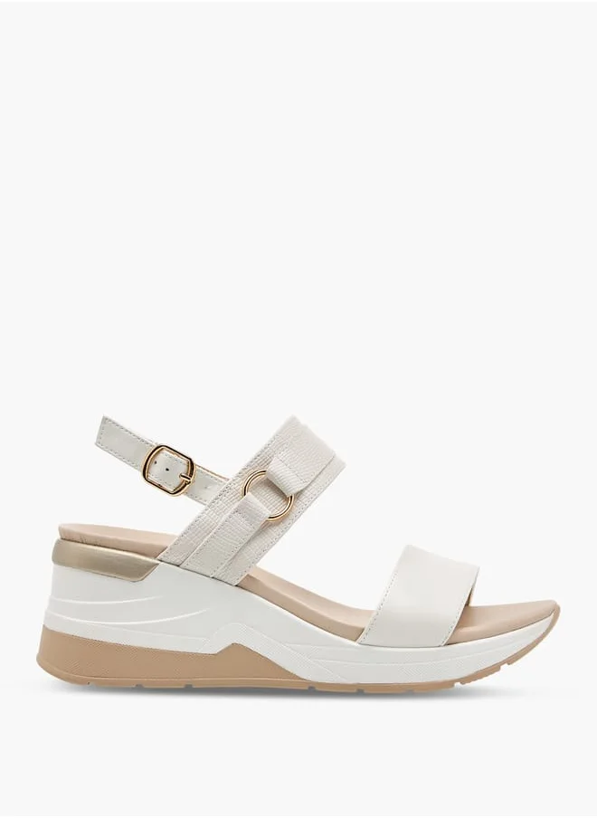 سيليست Women's Strappy Sandals with Buckle Closure and Wedge Heels