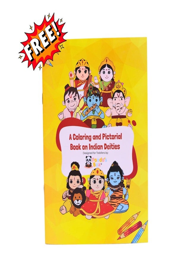 Panda's Box Mantra Chanting Devi Durga | Interactive Musical Soft Stuffed Plush Toy | Non-Toxic, Safe | Best Birthday Gift for Newborn Kids (Boys, Girls) | Free Colouring Book | Medium 26 CM - Image 2