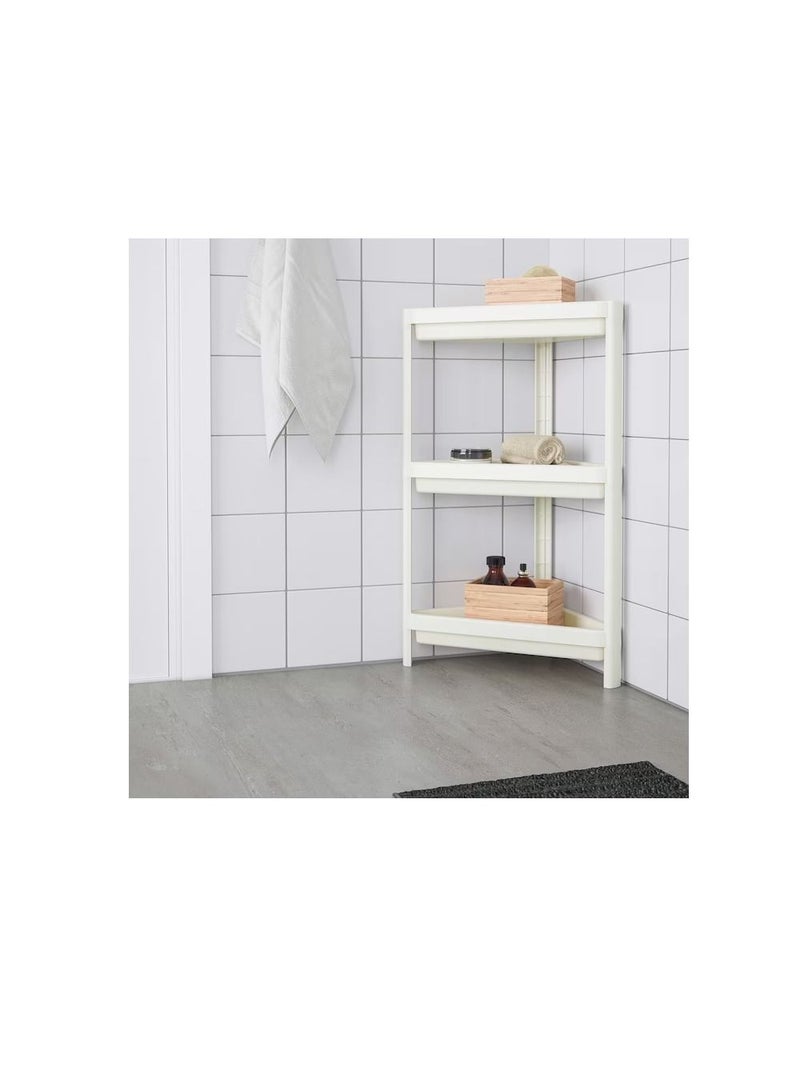 وحدة رفوف زاوية، أبيض 33x33x71 سم - Image 2