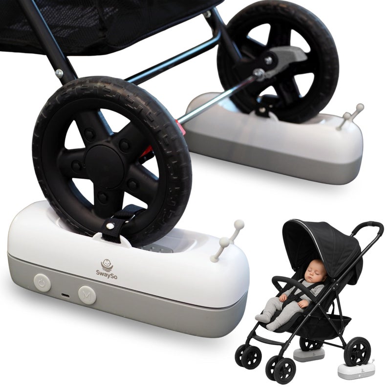SwaySo Automatic Gentle Lightweight Stroller Rocker Attachment â€“ Smart Infant Soother for Peaceful Sleep with Remote, Timer, Two Speed Modes, Type-C Rechargeable â€“ No Anxious Vibrations-SwaySo - Image 1