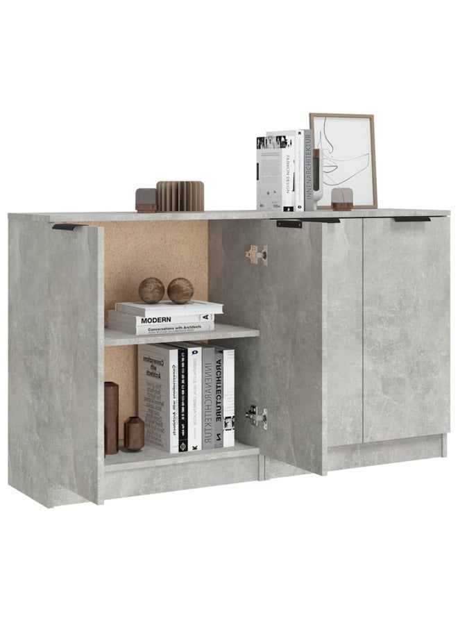 vidaxl Sideboards 2 pcs Concrete Grey 60x30x70 cm Engineered Wood 3115775 - Image 2