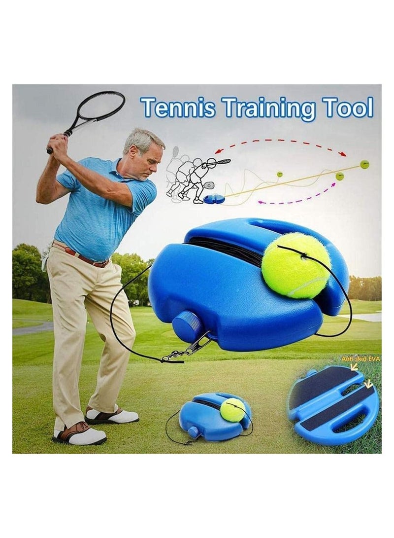 Tennis Trainer Rebound Ball, Solo Tennis Training Equipment for Self-Pracitce, Tennis Training Equipment Kit, Portable Tennis Equipment for Beginners, Kids, Adults