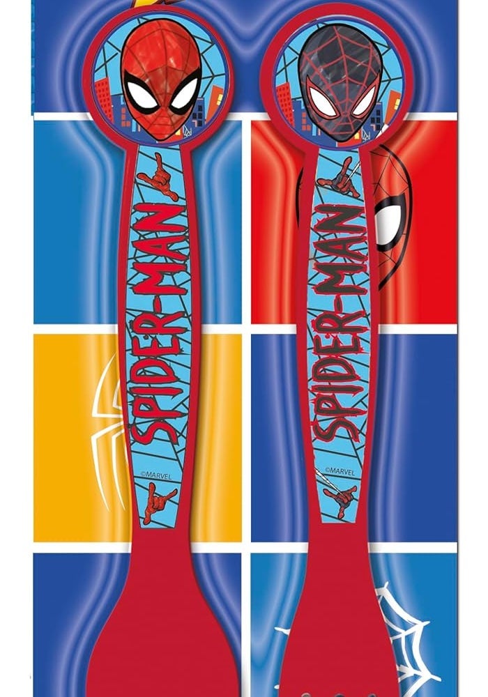 STOR 2-Piece Spider-Man Cutlery Set - Fork and Spoon - Image 1
