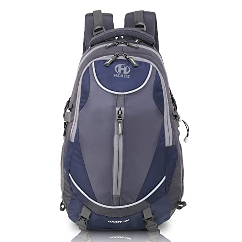 HEROZ Harrow 45 Ltrs Travel Laptop Backpack Slim Durable College School Computer Bookbag tracking for Women, Men, Girls, Boys Outdoor Camping & Fits Up to 17.3-inch laptop (Navy Blue) - Image 1