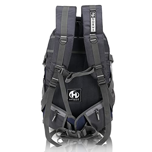 HEROZ Harrow 45 Ltrs Travel Laptop Backpack Slim Durable College School Computer Bookbag tracking for Women, Men, Girls, Boys Outdoor Camping & Fits Up to 17.3-inch laptop (Navy Blue) - Image 5
