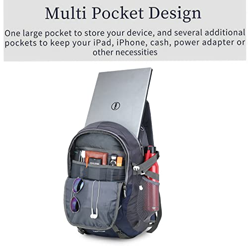 HEROZ Harrow 45 Ltrs Travel Laptop Backpack Slim Durable College School Computer Bookbag tracking for Women, Men, Girls, Boys Outdoor Camping & Fits Up to 17.3-inch laptop (Navy Blue) - Image 3